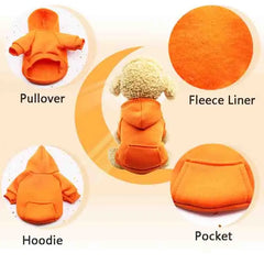 Dog Winter Hooded Sweatshirt for Small and Medium Doggy Pet Coat Puppy Cat Jacket