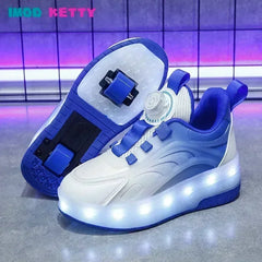 Children's Kids Boys Girls USB Charging Glowing Casual Sneakers Led Light