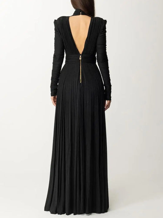 Evening Dresses: Freeasy Solid Color Hollowed V-back Elegant