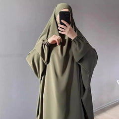 Hooded Muslim Women Hijab Dress Full Cover Prayer Garment Jilbab Abaya Long Khimar