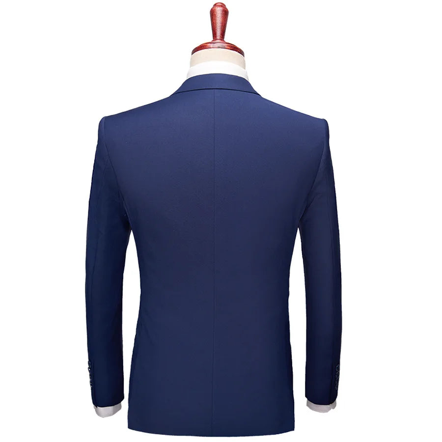 Men Suit Set Blazers Business 3 Pieces Formal Vest Pants Full Coats