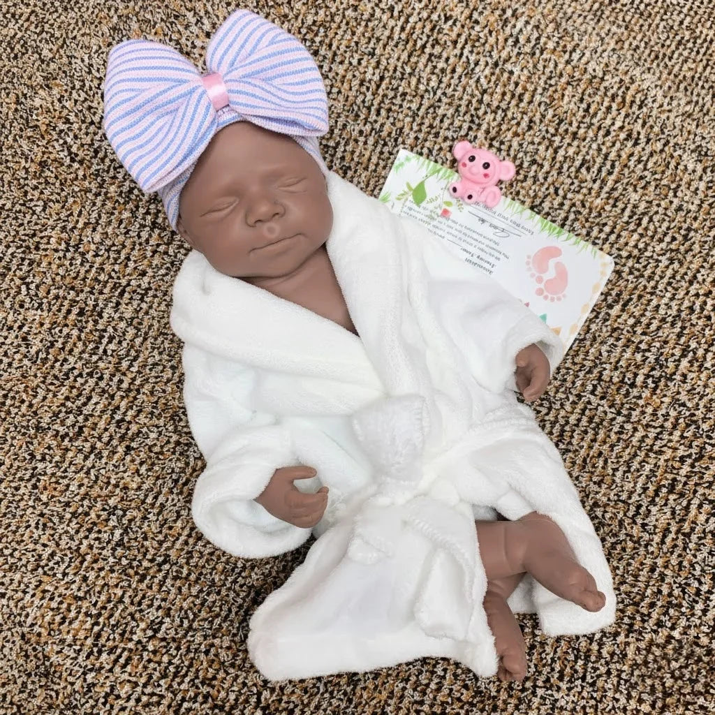 AnjoDoll 45CM Open Mouth Pascale Girl Soft Silicone Reborn Dolls Toys Waterproof Doll For Gifts Cute Reborn Dolls