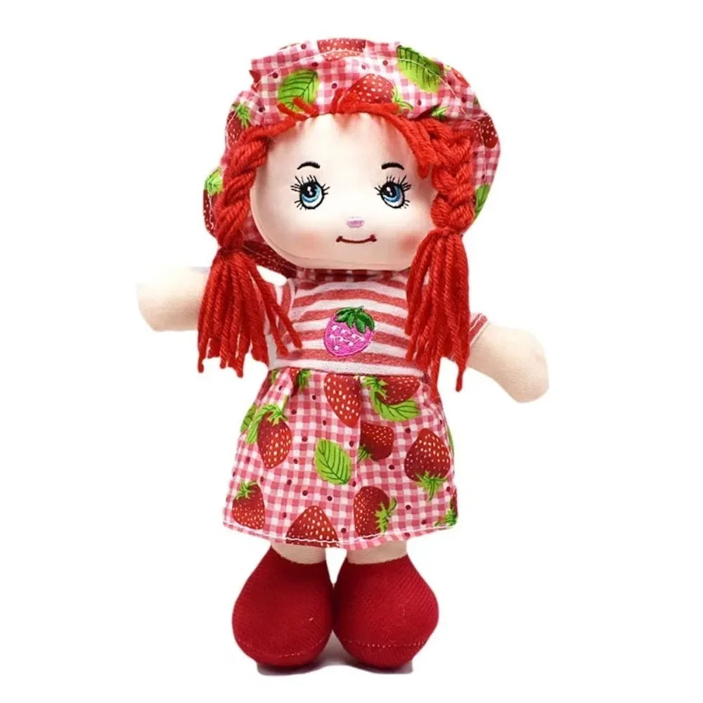 25cm Cartoon Kawaii Fruit Skirt Hat Rag Dolls Soft Cute Cloth  for Baby Pretend Play Girls Birthday Christmas Gifts