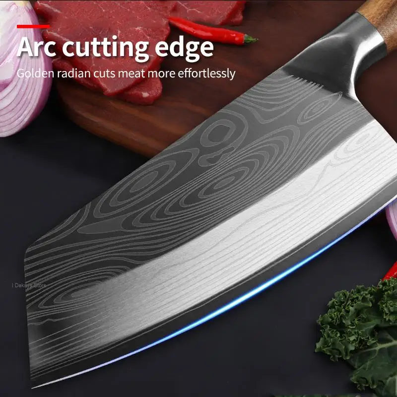 Kitchen Butcher Knives Laser Damascus Professional Japanese Chef Knife Stainless