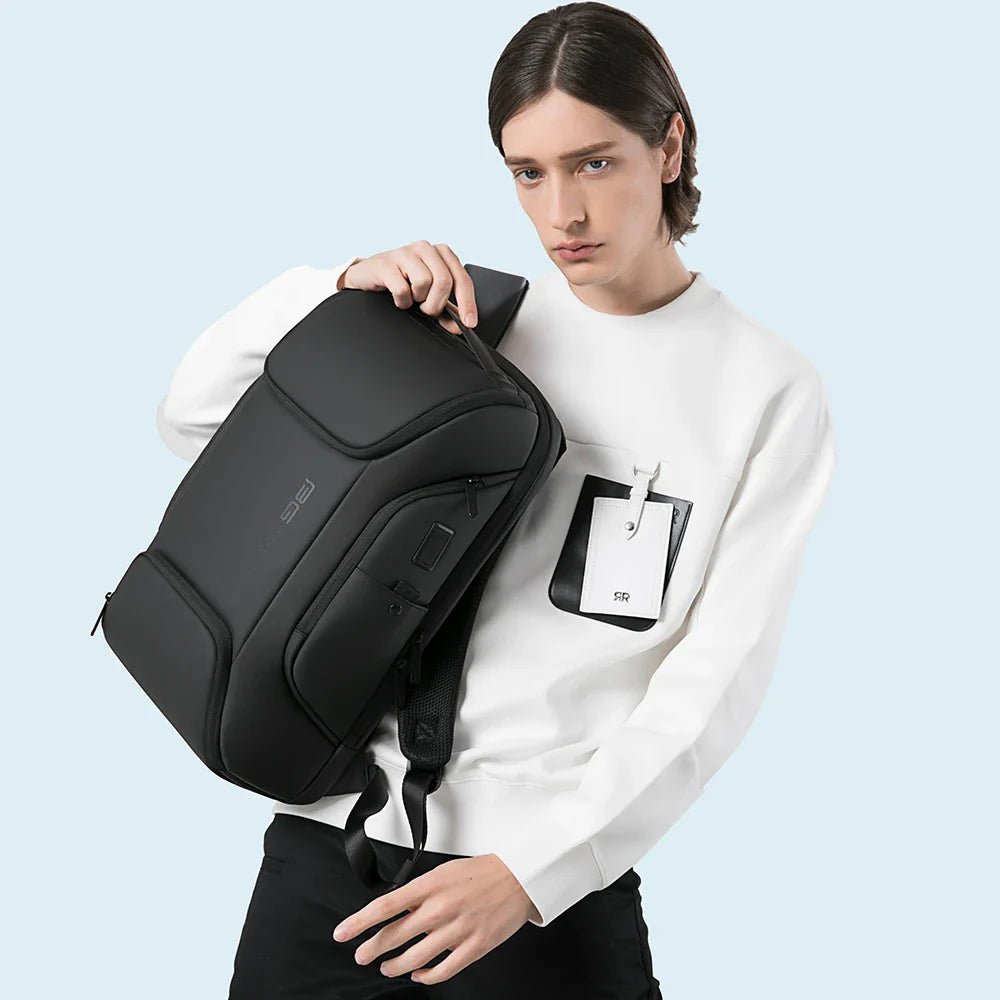 BANGE Business USB Charging Smart Backpacks Fits 15.6 Inch Laptop Commute Backpack WaterProof Carry On Bag for Men Travel Bags