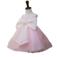 Flower Girl Pink Luxury Dress Children Birthday Baptism Dresses For Kids