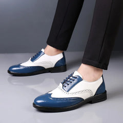 Leather Brogues Men Big Size Fashion Wedding Party Men Dress Shoes Italian Designer
