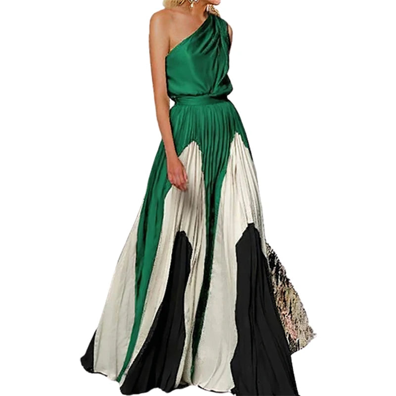 Formal attire Dresses: Elegant Chic A-line Pleated Party Dress One-Shoulder