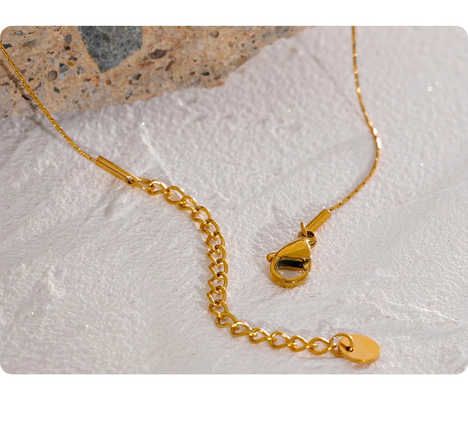 Tarnish Free Natural Pearl Beads Chic Exquisite Necklace Thin Chain Stainless