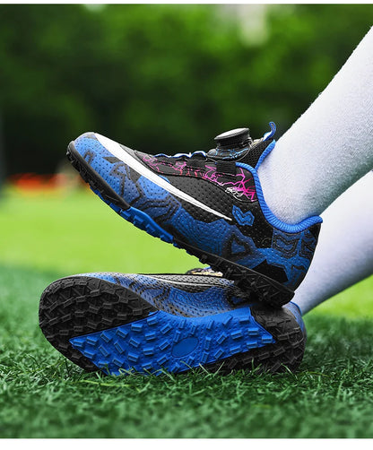 Football Boots Society Futsal TF Pink Soccer Tennis Shoes Sports