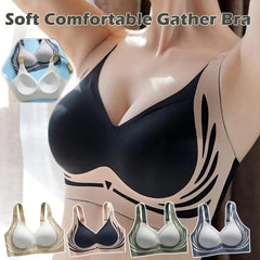 Super Gather Wireless Push-up Bra Women Gathered Up Soft Support