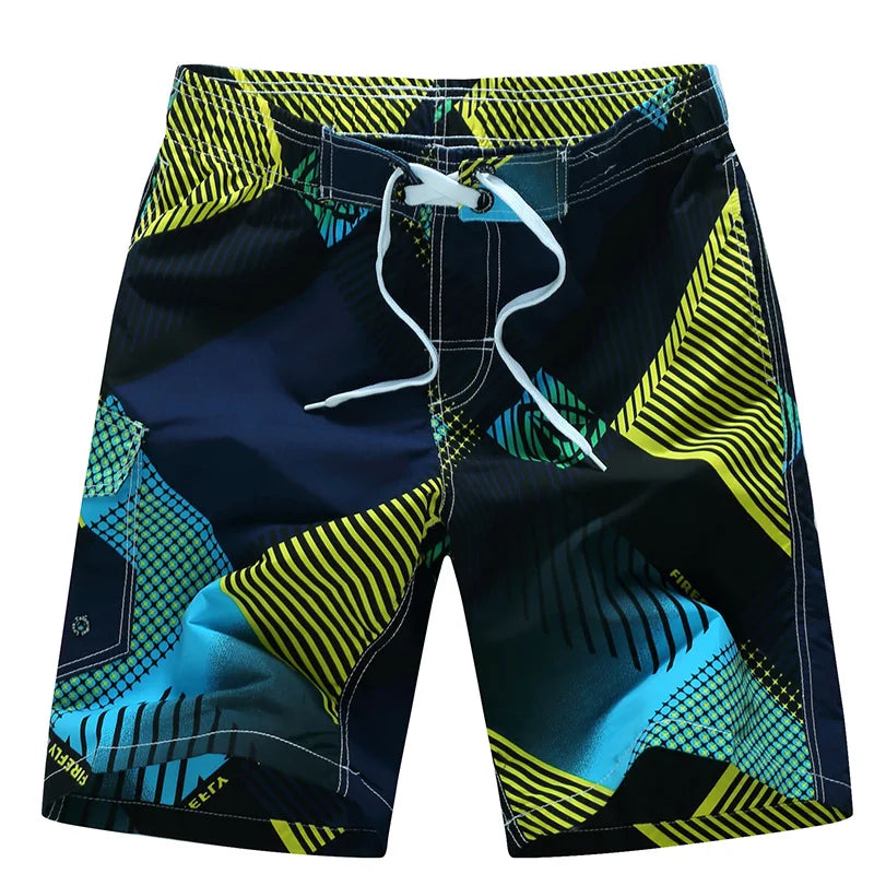 Summer Men's Beach Shorts Printing Casual Loose Hawaii Quick Dry Board Shorts Bermuda Surf Board Shorts Mens Short Pants