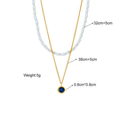 Stainless Steel Geometry Star Moon Butterfly Pendant Multilayer Chain Choker Necklace