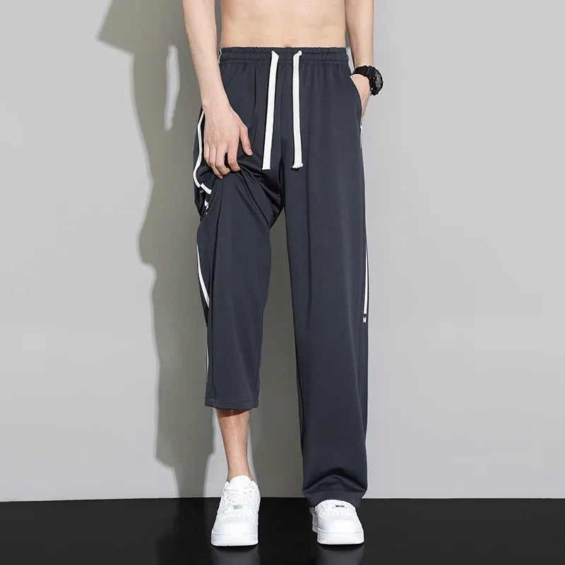 Sweatpants Men Joggers Wide Leg Pants Neutral Breathable Loose Outdoor