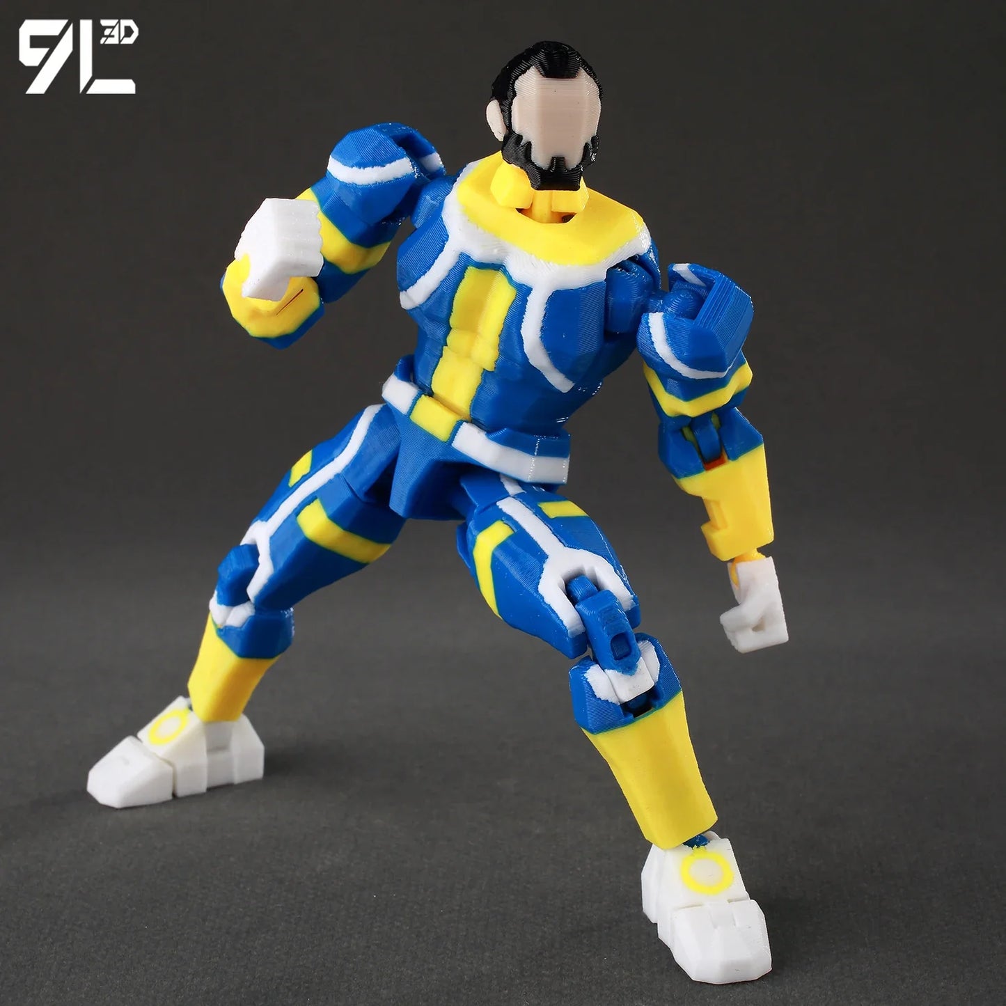 9L3D Lucky13 Invincible IMMORTAL Action Figure Dummy13 BlueYellow Suit T13 Multi-Jointed 3D Printed Collectible Toys Titan13