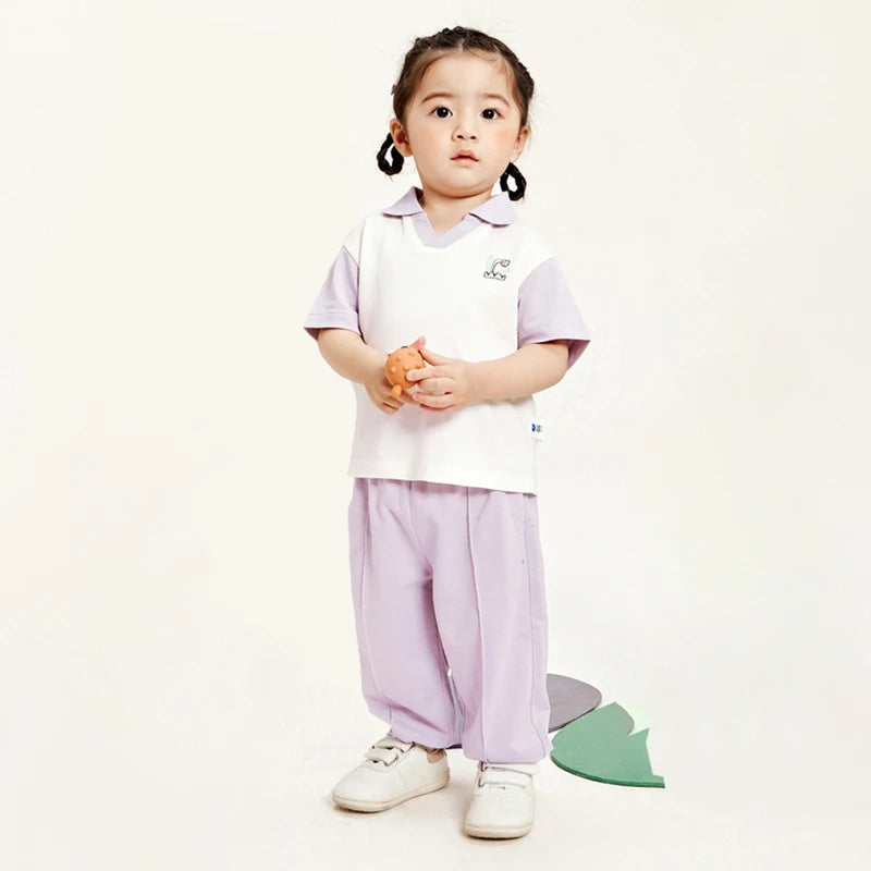 Mini Bala Short Sleeve Set  Boys and Girls 2025 Summer Baby Sports Set Stylish Short Set