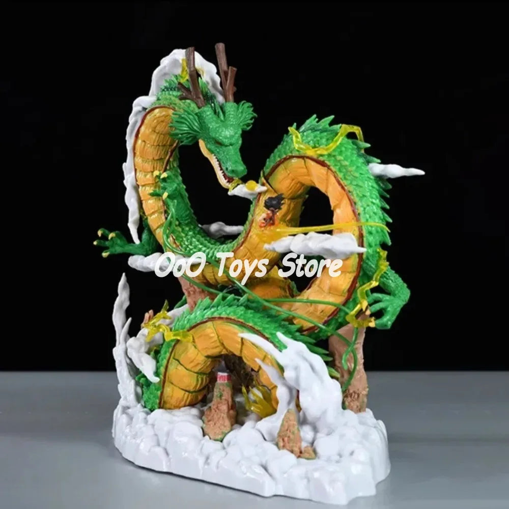 23cm/9.05in Anime Dragon Ball Z Shenron Figure Goku And Shenron Action Figurine Model Pvc Statue Doll Collection Toy Gifts