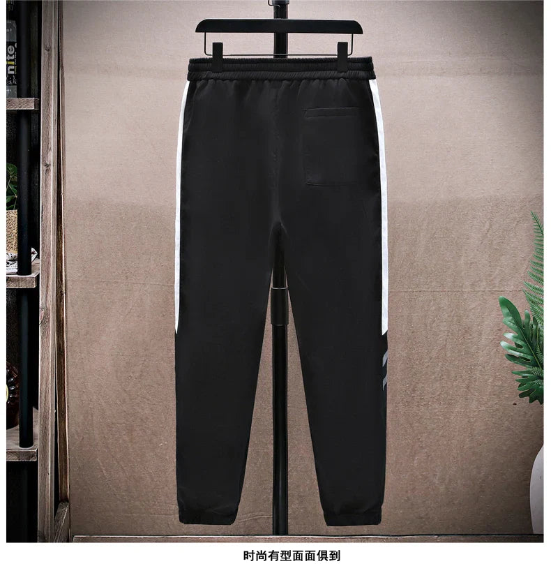 Spring Men Sportswear Tracksuit 2 Piece Running Sets Sports Hooded Jacket+Pant Sweatsuit Male Print Clothing Streetwear
