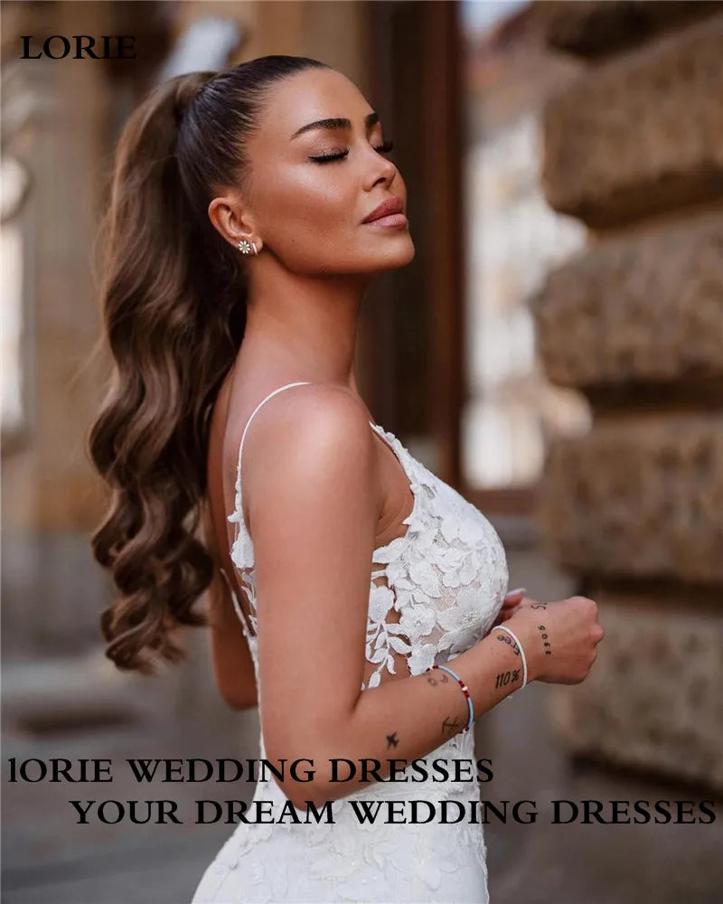 White Bridesmaid Dresses: Wedding Dresses Spaghetti Straps Lace Appliques