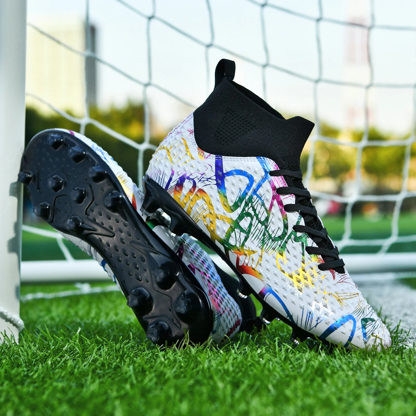 Men Soccer Shoes Children Futsal Non Slip Football Boots Grass Indoor Sports Cleats