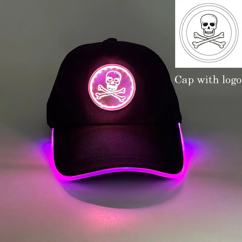 Wholesale Baseball Caps Night Glow Light Cap Boys Girls Fashion Headwear Costumes Accessory Caps Hats