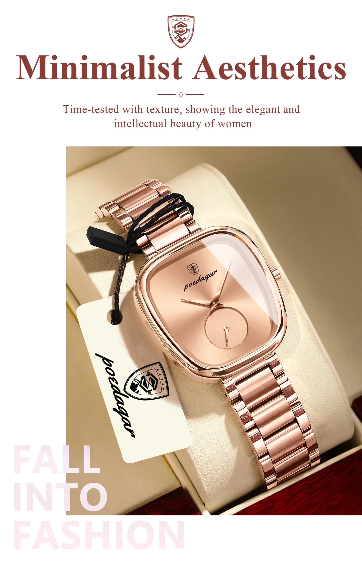 POEDAGAR Elegant Luxury Watch For Woman Waterproof Stainless Steel Women's Quartz Watches Simple High Quality Ladies Wristwatch
