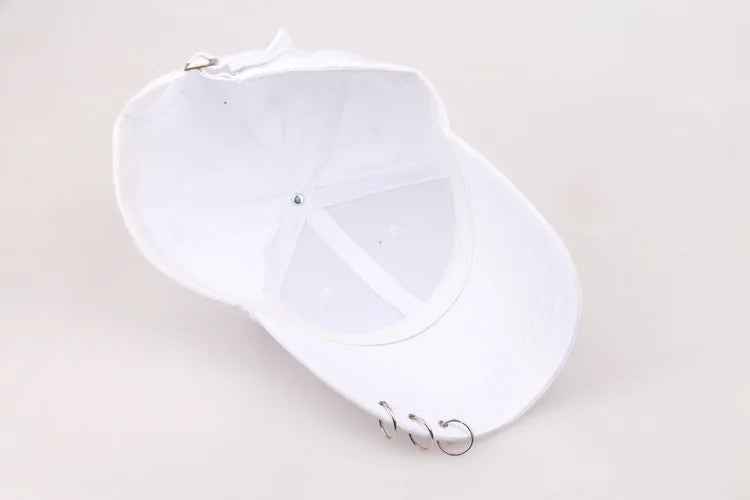 COKK Hip Hop Women's Baseball Cap With Ring Circle Snapback Hats For Men Women Unisex Dad Hat Adjustable Kpop Korean Style Gorra