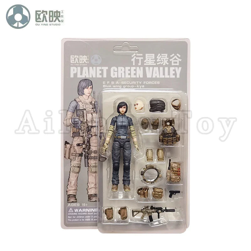 Ou Ying Studio 1/18 Planet Green Valley PGV 3.75inch Action Figure EFSA Male Female Robot Figures Anime Model