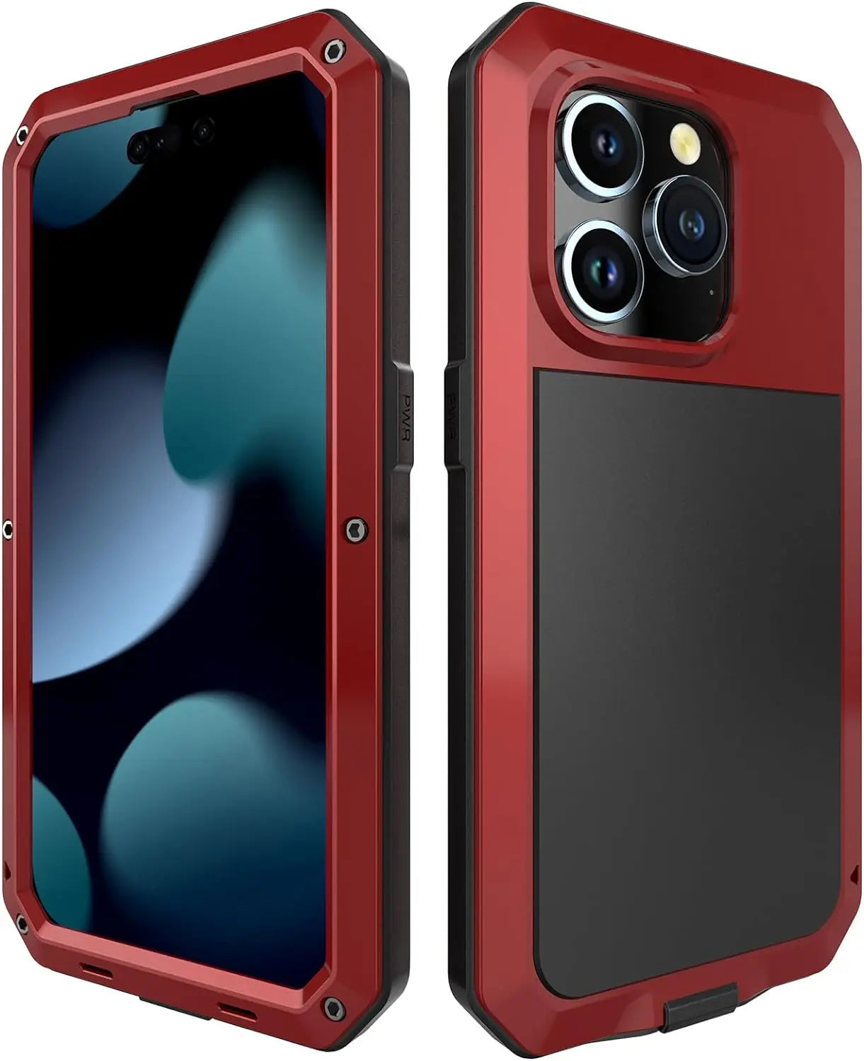 For iPhone 17 16 15 14 13 12 11 Pro XS Max 8 7 360 Full Body Protection Aluminum Metal Case Heavy Armor Cover Screen Protector