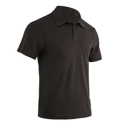 5-piece men's summer solid color short sleeved polo shirt breathable quick drying short sleeved top