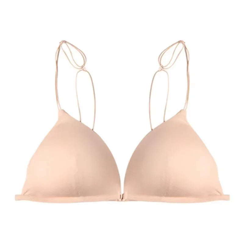 French Style Women Bra Thin Belt Bralette Girls Triangle Cup Underwear Bras