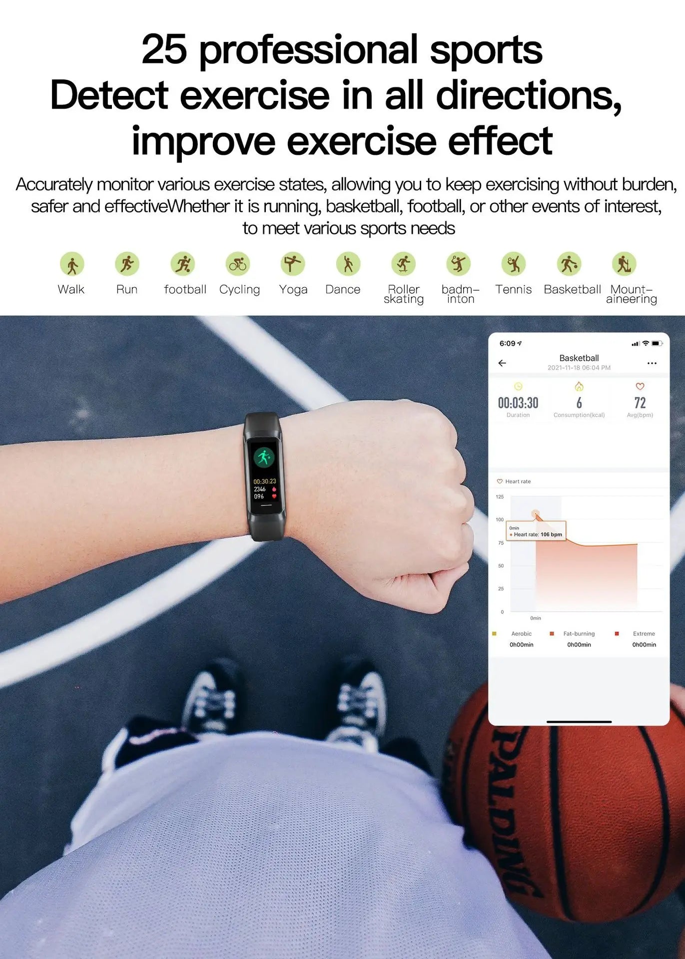 Amoled Smart Watch Smartwatch Band Women Men Heart Rate Blood Oxygen Waterproof Connected Smart Bracelet Sport Fitness Tracker