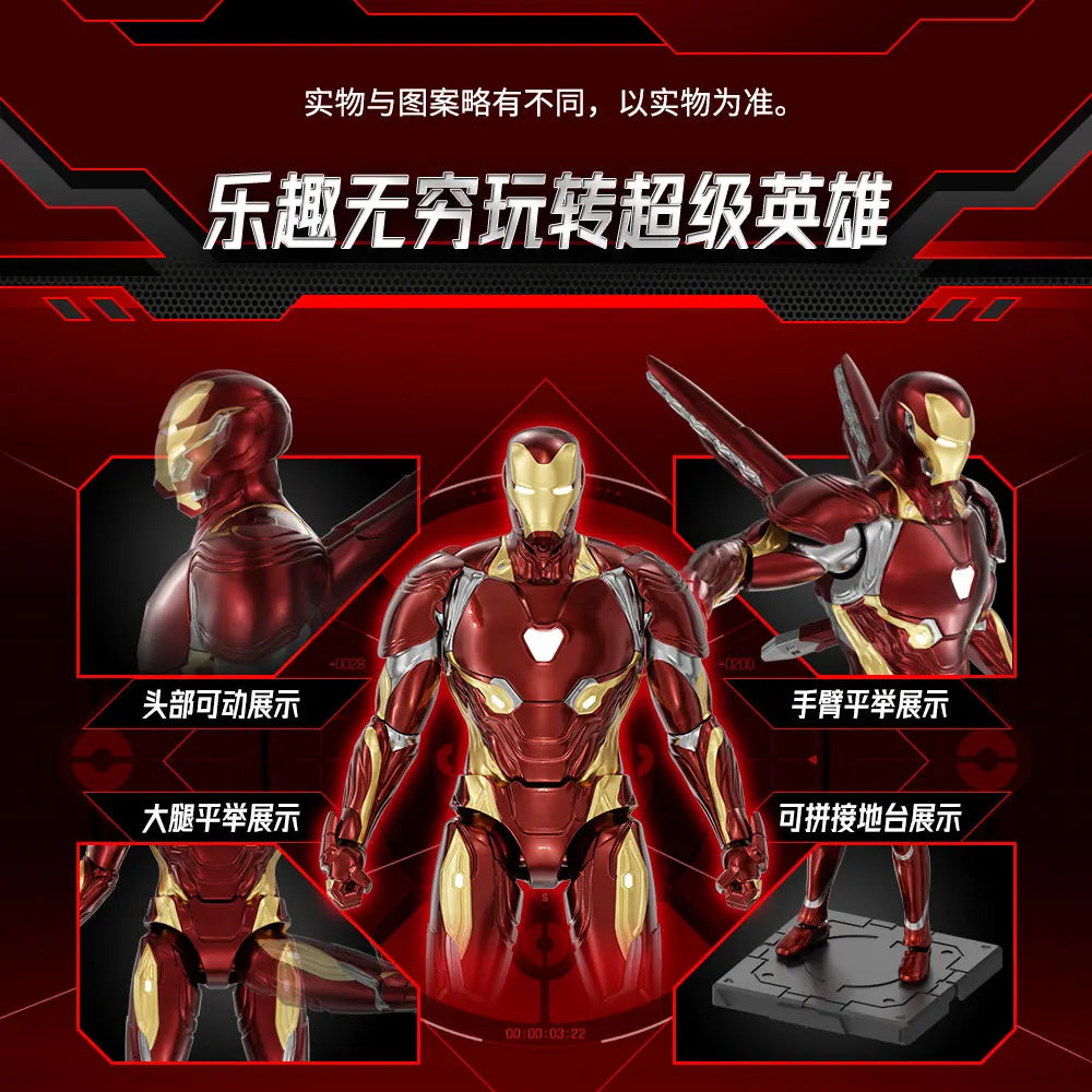The Avengers Original Fondjoy Iron Man MK50 Iron Spider Thor Thanos Hulk Action Figure Model Movable Figurine Collection Kid Toy