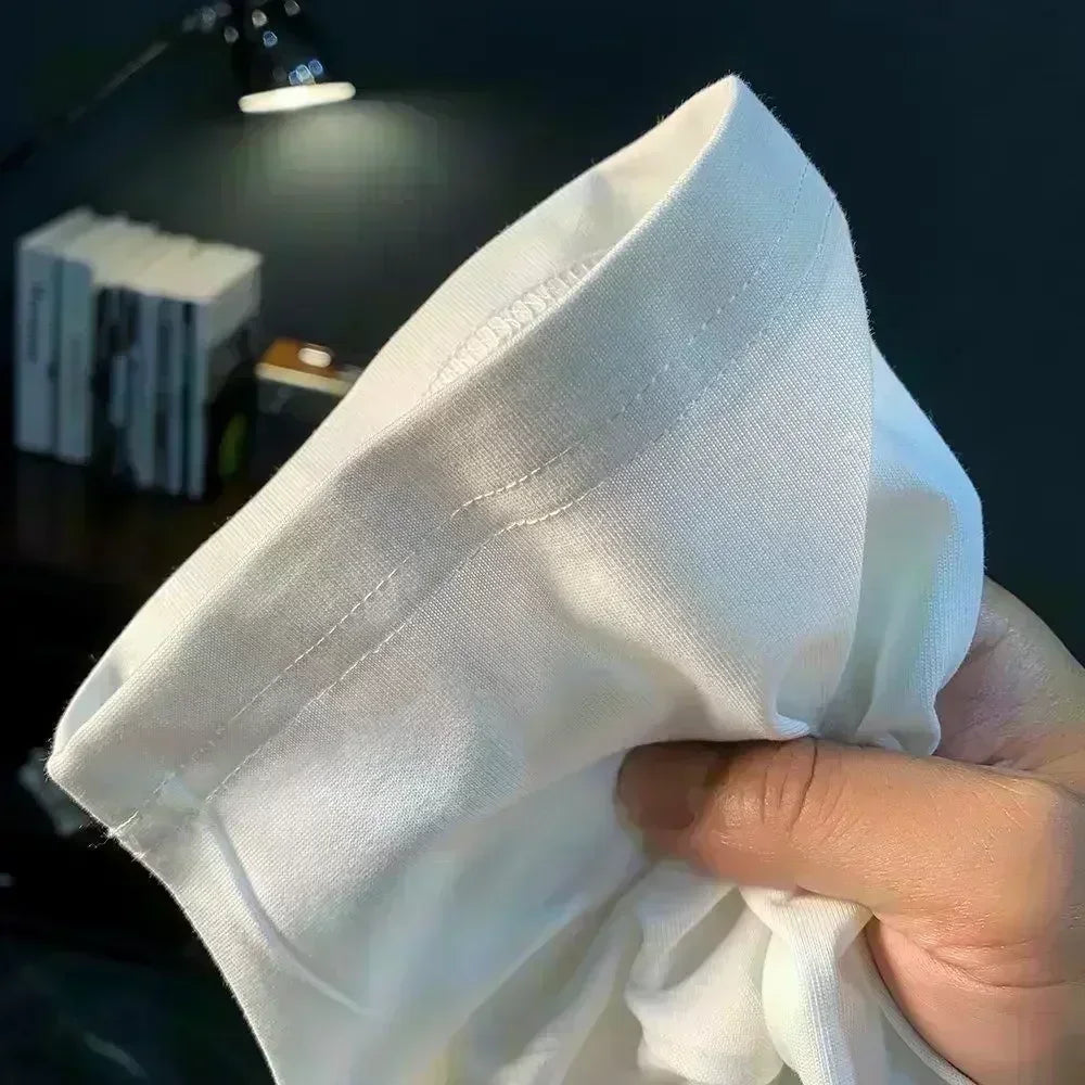 New Pure Cotton Men'sT-Shirt with Are We Great Yet American Flag Print for Casual Wear Graphic Tee Breathable and Comfort