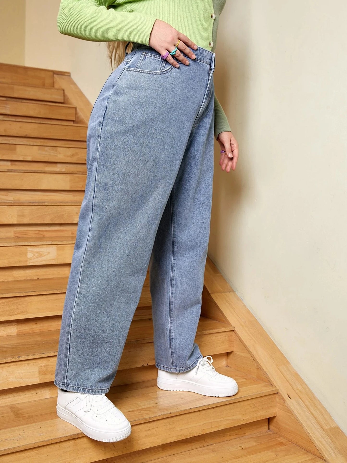 Plus Size Jeans for Women Stretchy High Waisted Jeans 7XL Loose Boyfriend Jean