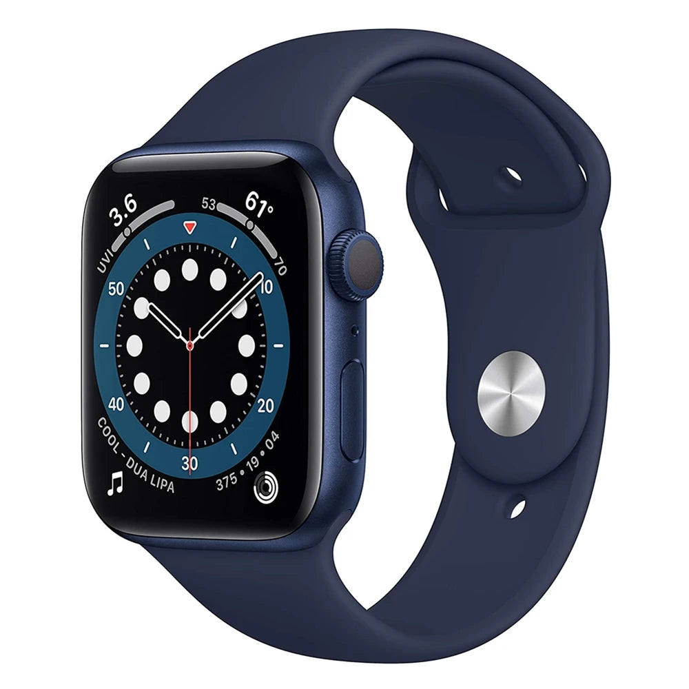 100% Original Apple Watch Series 6 40mm 44mm GPS Apple Watch S6 Aluminum Case with Sport Band iOS SmartWatch