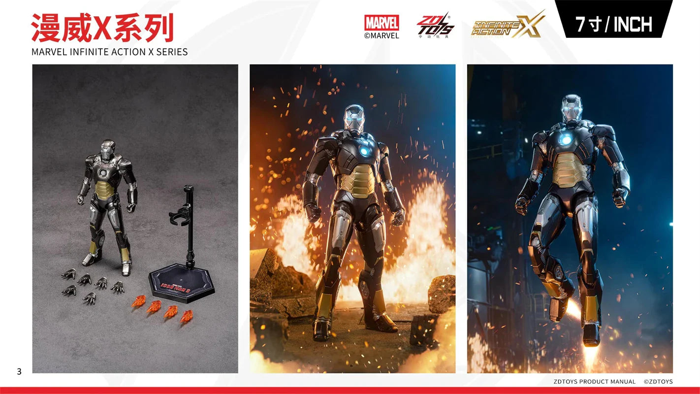 ZDTDS Original Iron Man MK37 Hammerhead MK12 MK38 Igor MK9 Iron Patriot War Machine legends Avengers Action Figure Collect Toy