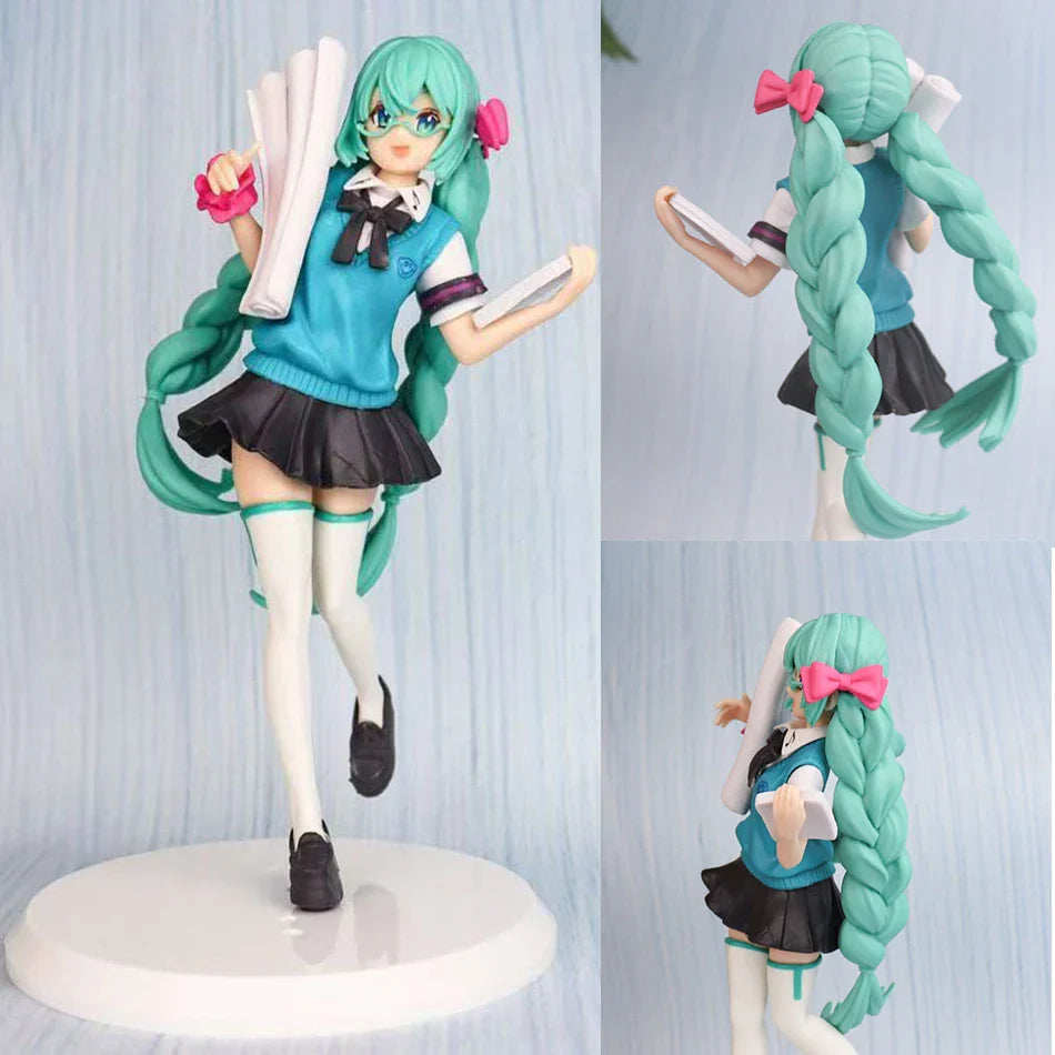 Student Girl Hatsune Miku  Action Figures Fashion Figure Model Miku Room Decorations PVC Collection Model Doll Toy
