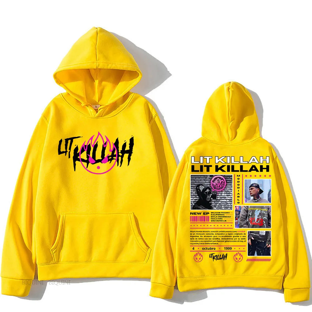 Hooded LIT Killah Funko Pop Hip Hop Casual Retro Sweatshirt With Hooded