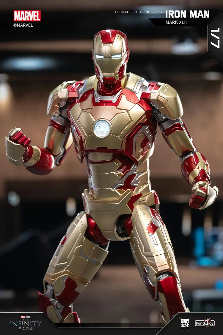 Original FondJoy Iron Man MK42 MK43 MK46MK5 MK6 MK7 DIY Toy Action Figure Tony Stark Legend Collection Anime Model Kids Gift