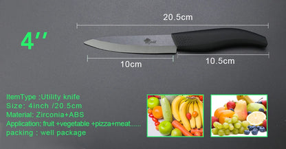 Ceramic Knife 3 4 5 6 inch Serrated Bread Knife Kitchen Black Zirconia Blade Knife