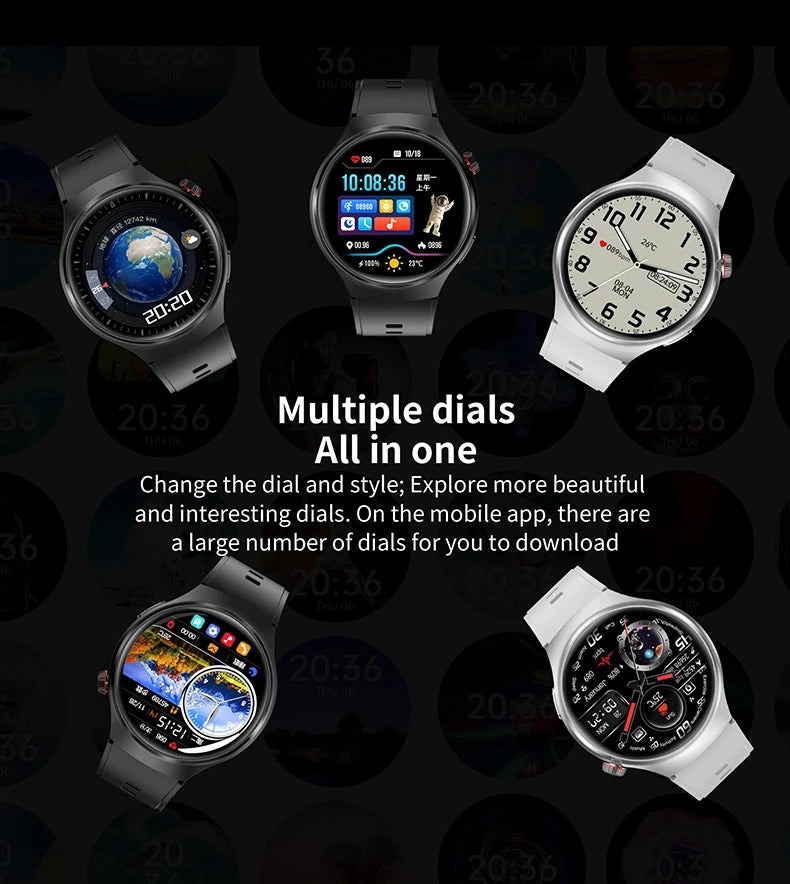 2025 New Smart Watch 6 Pro AMOLED 1.46 inch NFC Heart Rate Monitoring IP68 Bluetooth call Smartwatch Suitable For Android IOS