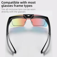 Sunglasses Flip Up Lens Polarized Glasses Fit Over Sunshade MTB Road