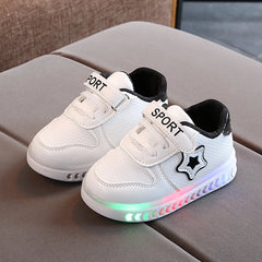 Children Led Lighted Board Shoes Baby Toddler Glowing Casual Shoes Kids