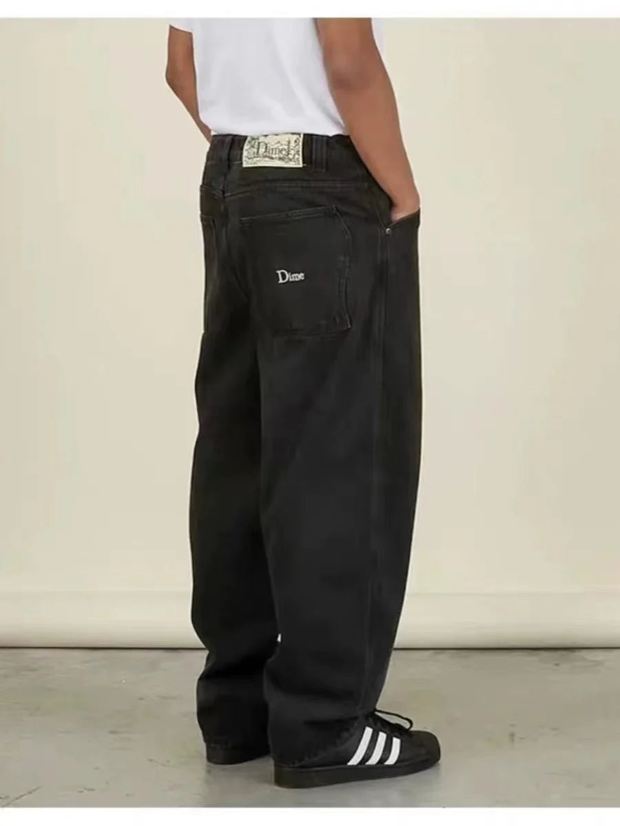Y2K Big boy Dime Jeans for Men Dime Skate Baggy Jeans Embroidery Denim