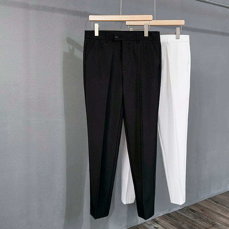 Suit Pants Men Fashion Business Draped Casual Slim Classic Male Clothing