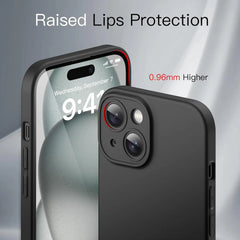 Matte Silicone Soft Case For iPhone 16 15 14 Plus 13 12 Mini 11 Pro Max Solid Black Back Cover Frosted Ultra Thin Shell