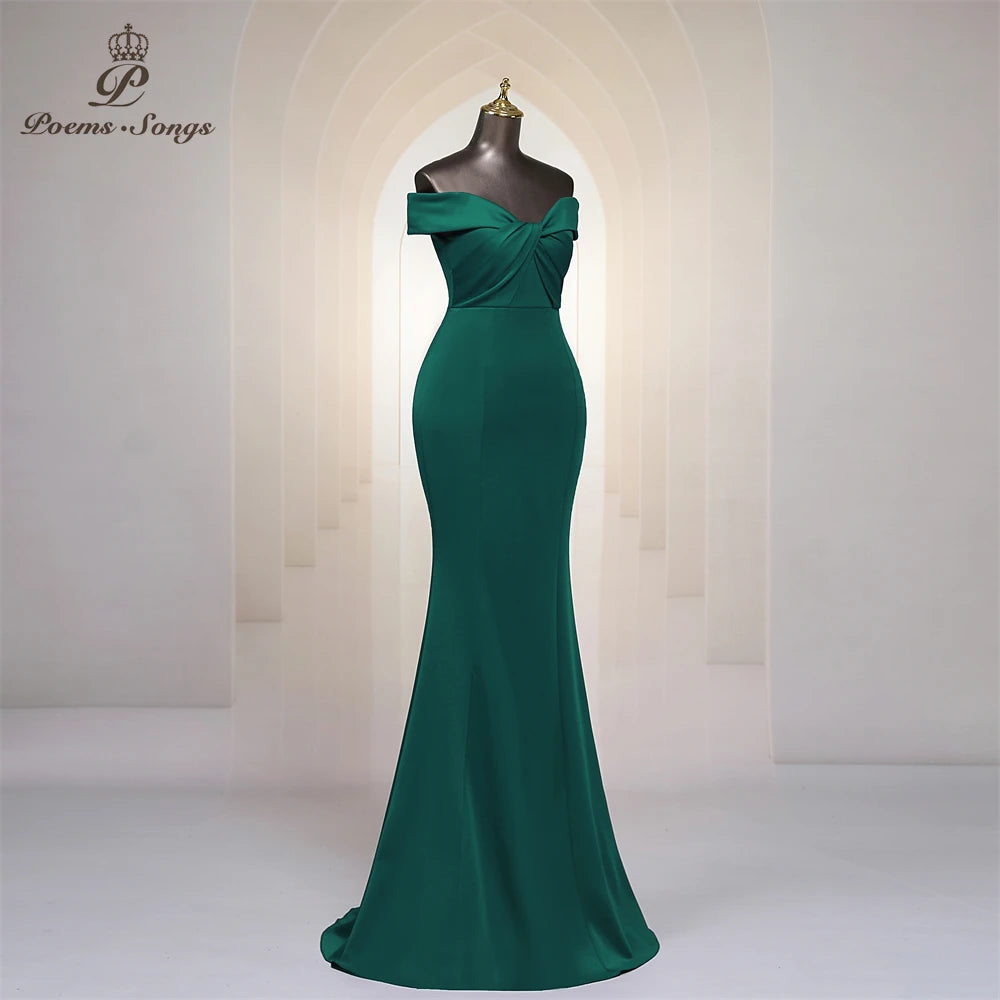 Homecoming Dresses: Green Trumpet Evening Dress Long Mermaid Criss Cross