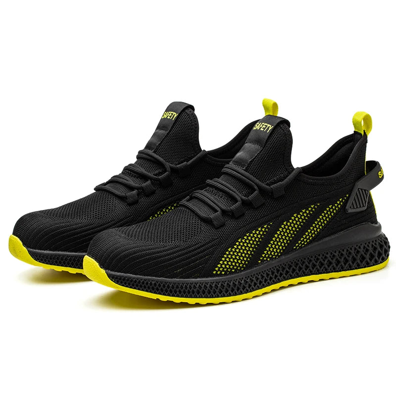 Steel Toe Safety Shoes for Men Women Lightweight Work Sneakers Puncture Proof Work Shoes Unisex Coustruction Safety Work Boots