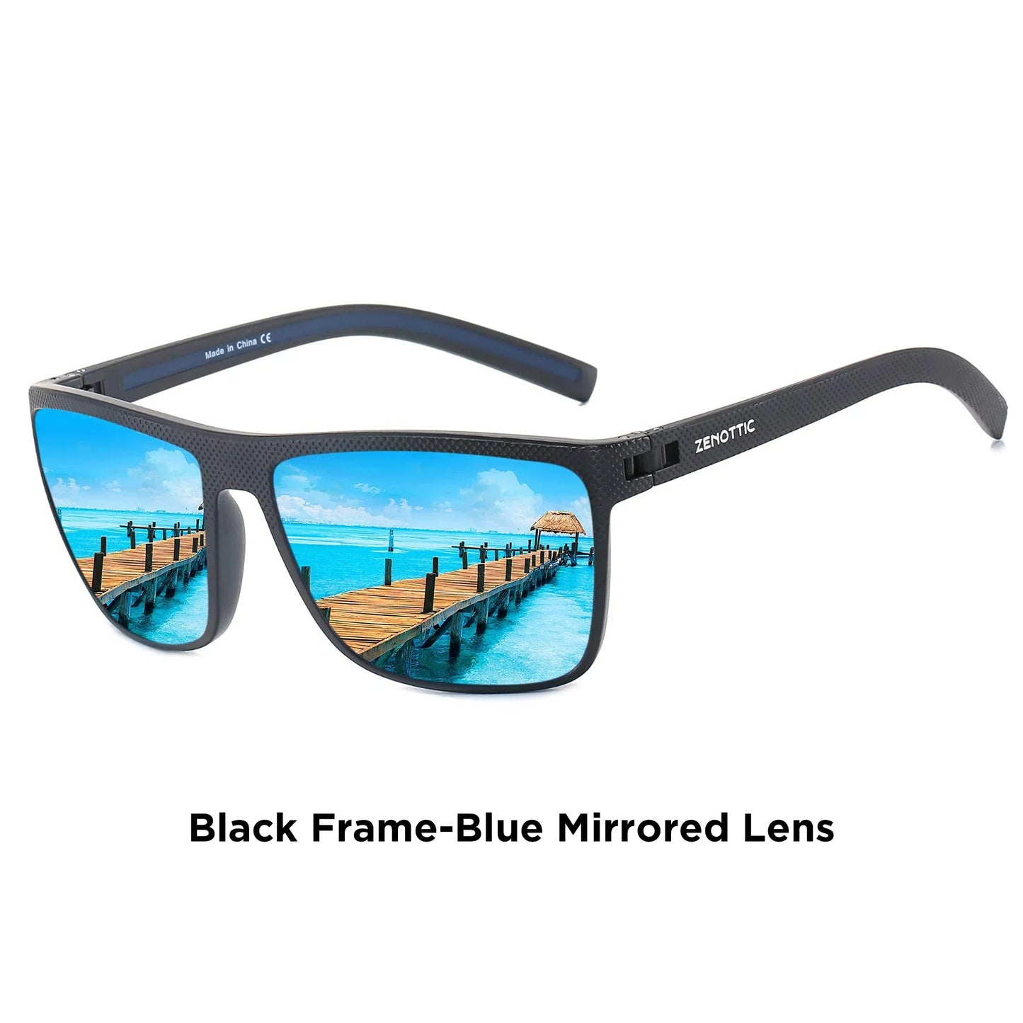 ZENOTTIC Polarized Sunglasses for Men Lightweight TR90 Frame UV400 Protection Square Sun Glasses